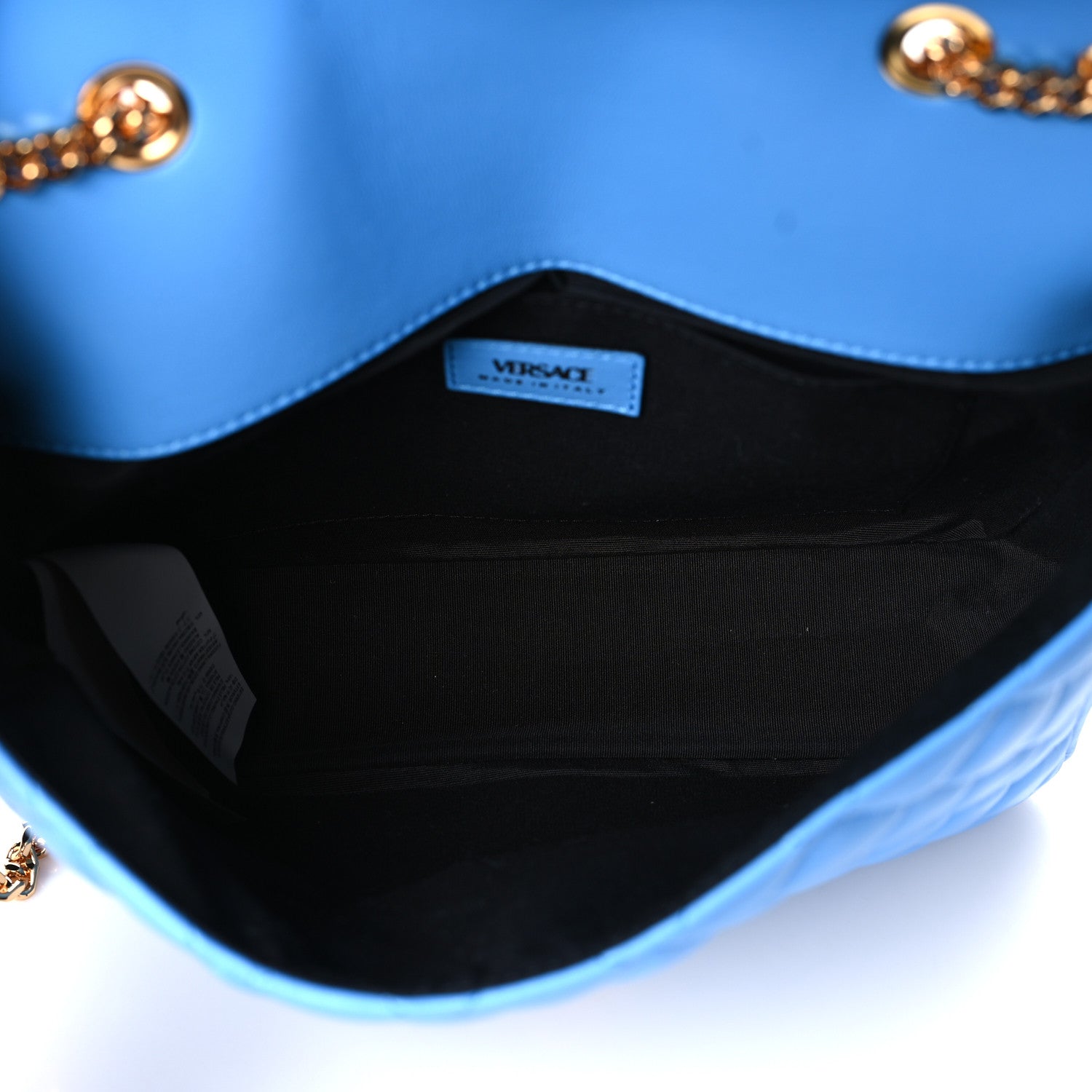 Versace Nappa Quilted Medusa Chain Crossbody Blue 5 of 8
