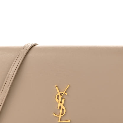 Saint Laurent Smooth Calfskin Monogram Phone Holder Crossbody Dark Beige 8 of 13
