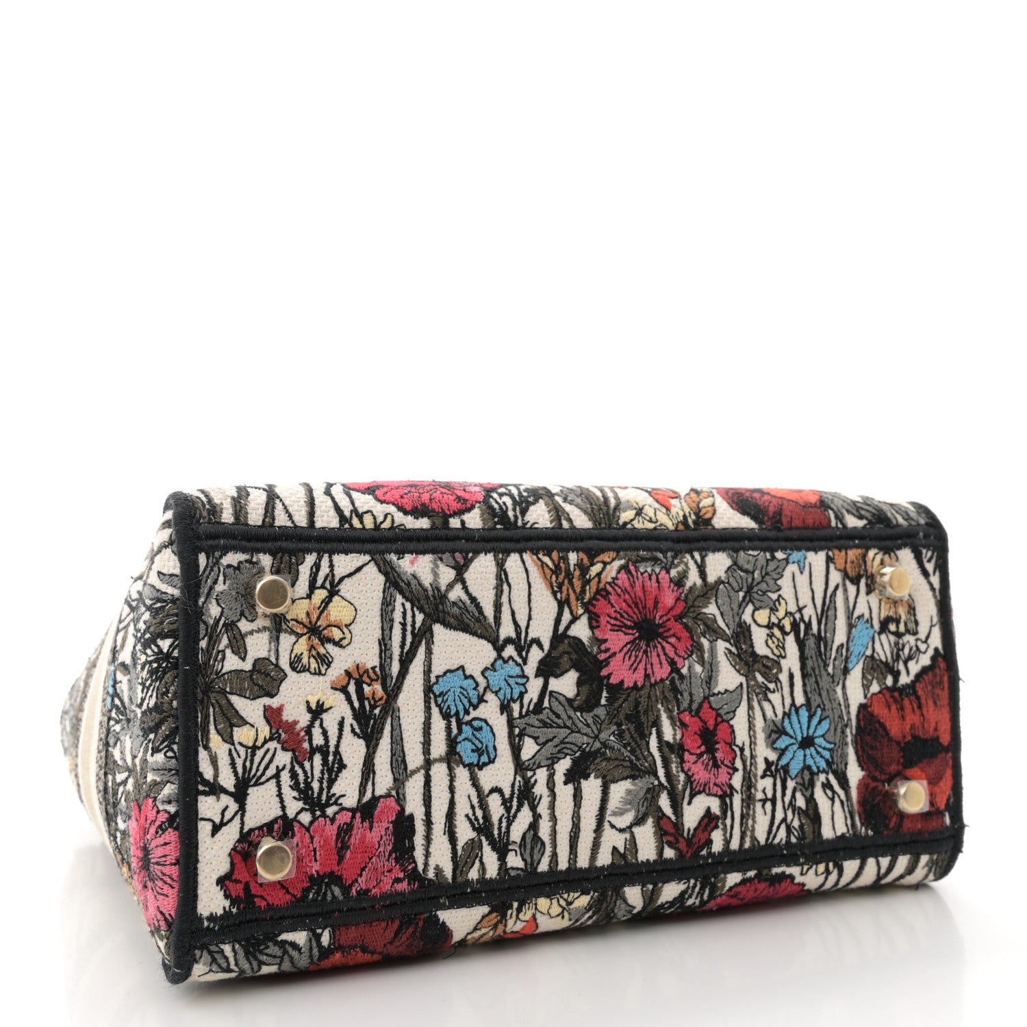 Christian Dior Canvas Embroidered Mille Fleurs Medium Lady D-Lite Multicolor 4 of 12