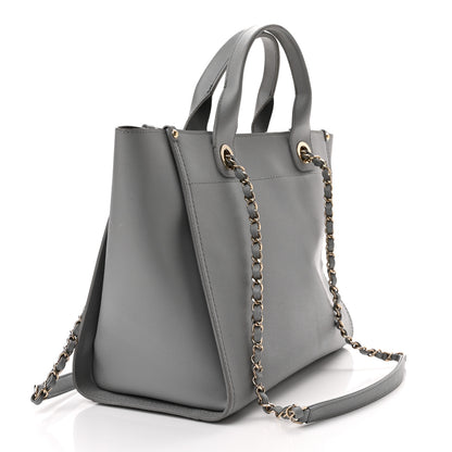 Chanel Caviar Studded Small Deauville Tote Grey 3 of 10