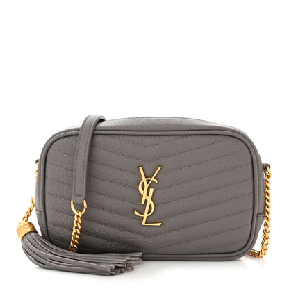 Saint Laurent Grain De Poudre Matelasse Monogram Mini Lou Camera Bag Fog 1 of 10
