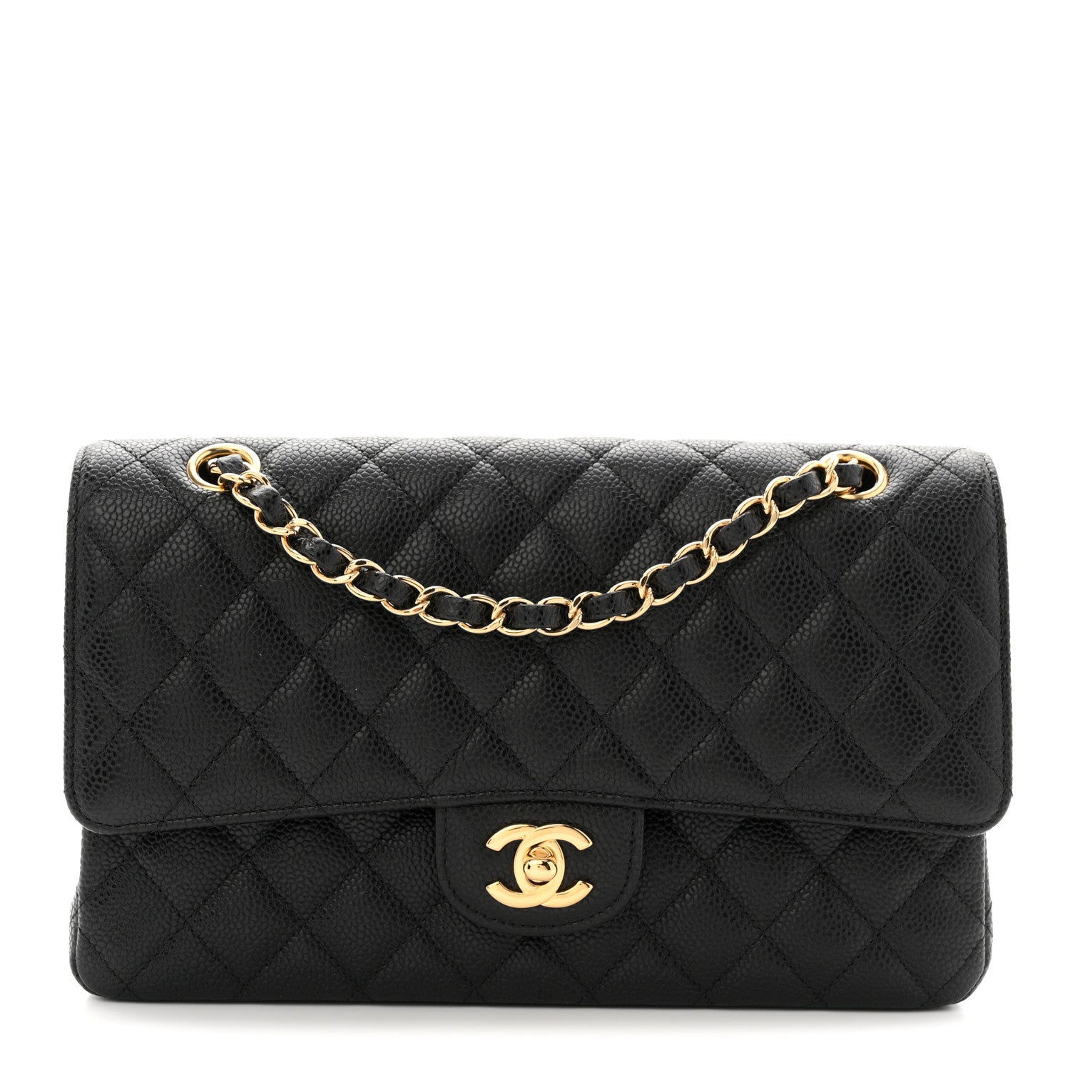 Chanel Caviar Quilted Medium Double Flap Black 1 of 11