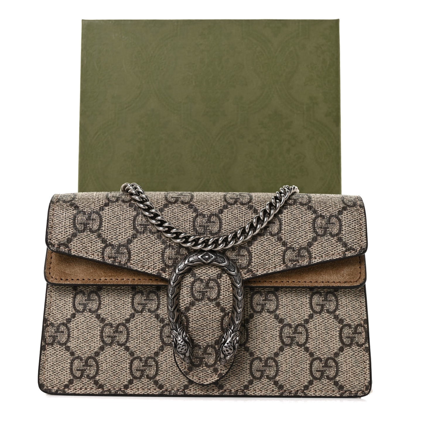 GG Supreme Monogram Super Mini Dionysus Shoulder Bag Taupe