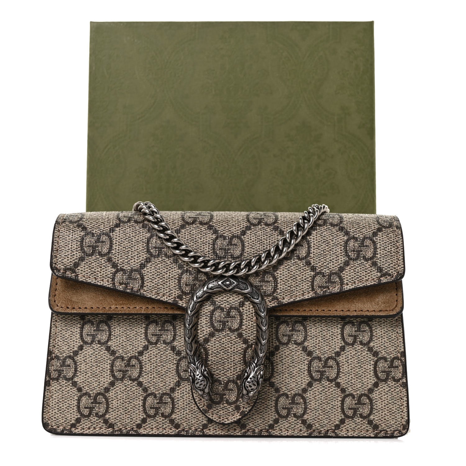 Gucci GG Supreme Monogram Super Mini Dionysus Shoulder Bag Taupe 9 of 9