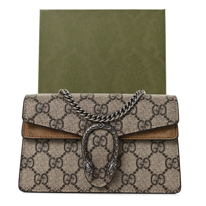 Gucci GG Supreme Monogram Super Mini Dionysus Shoulder Bag Taupe 9 of 9