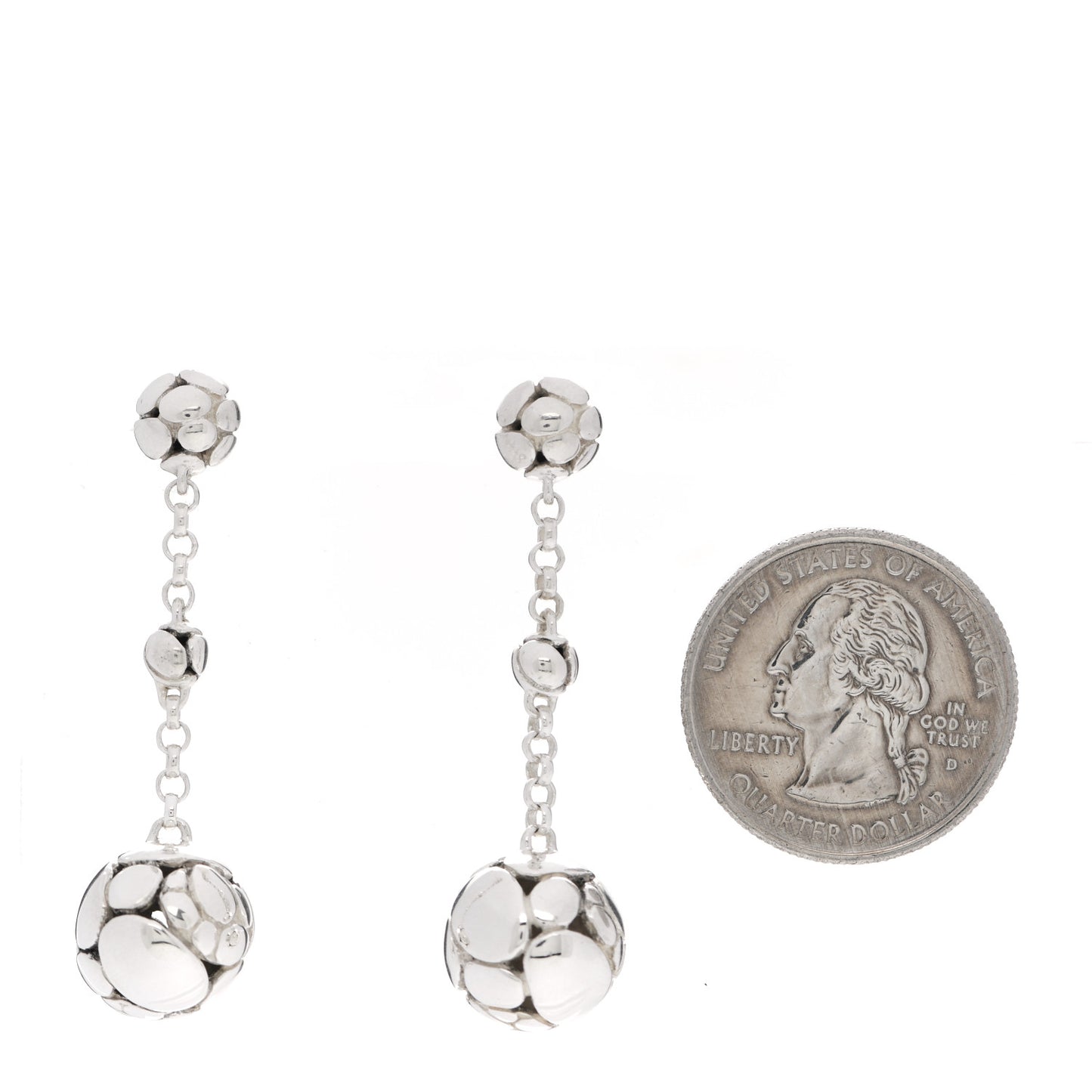 Sterling Silver Kali Long Drop Earrings