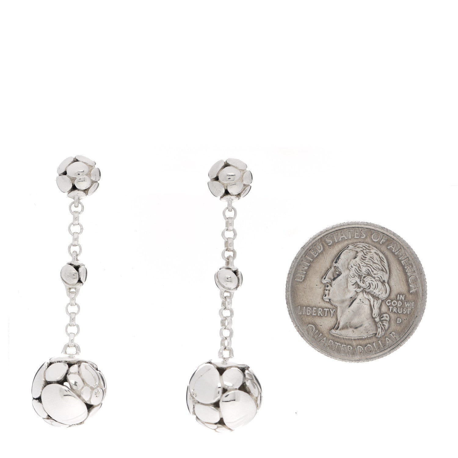 John Hardy Sterling Silver Kali Long Drop Earrings 2 of 3