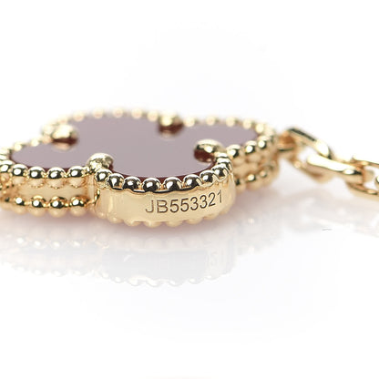 Van Cleef & Arpels 18K Yellow Gold Carnelian 5 Motifs Vintage Alhambra Bracelet 7 of 9