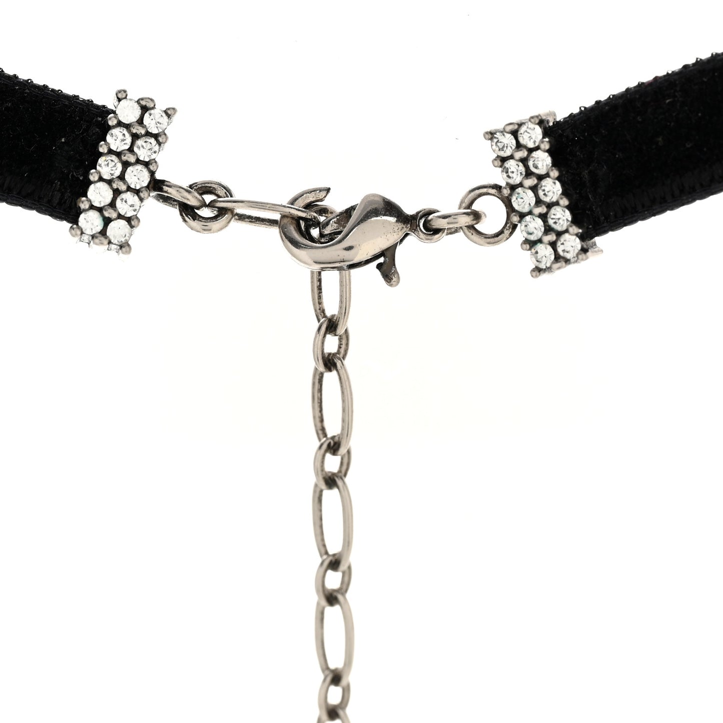 Velvet Crystal J’Adior Choker Necklace Black