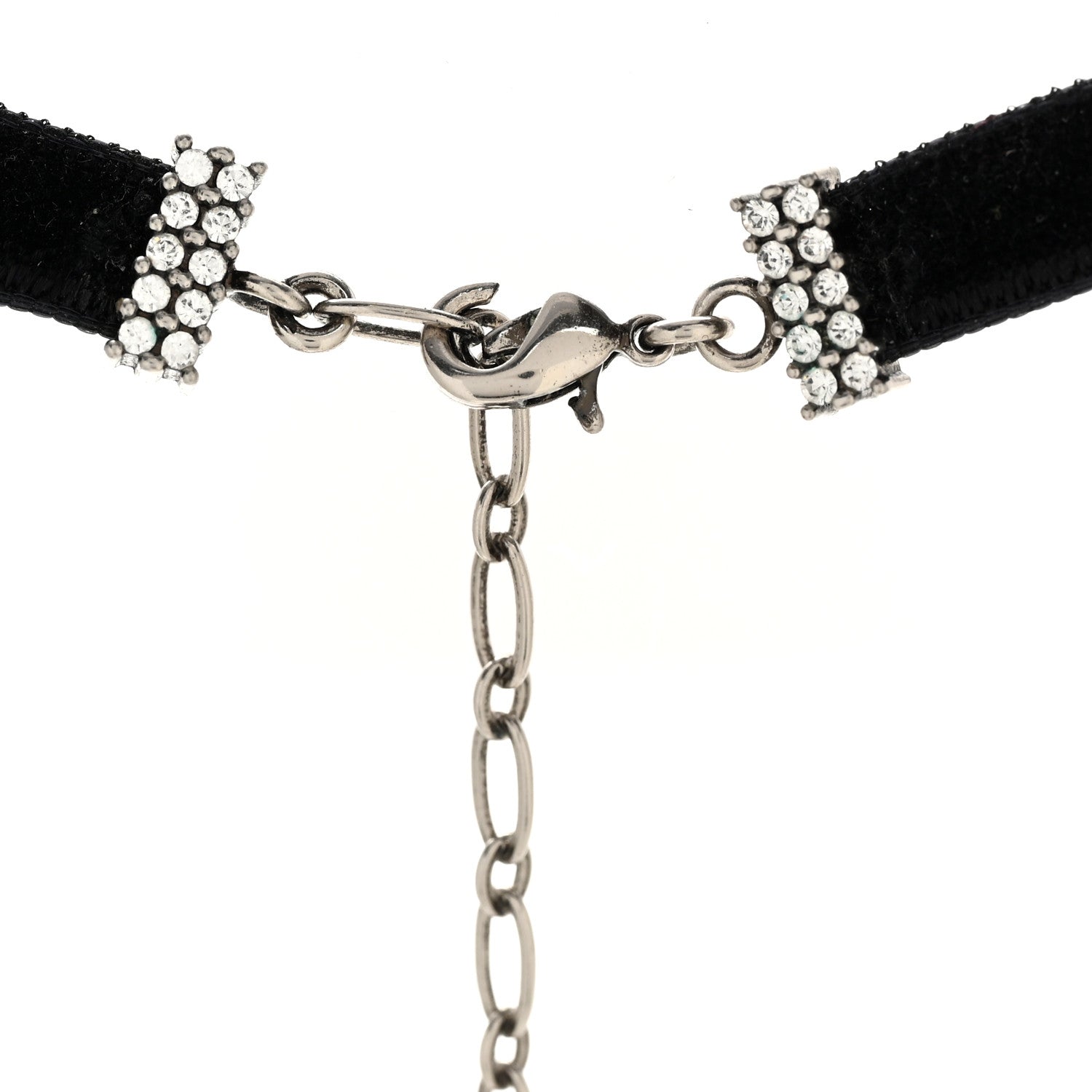 Christian Dior Velvet Crystal J’Adior Choker Necklace Black 4 of 5