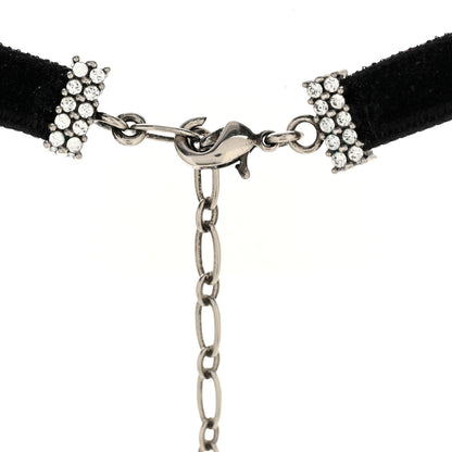 Christian Dior Velvet Crystal J’Adior Choker Necklace Black 4 of 5