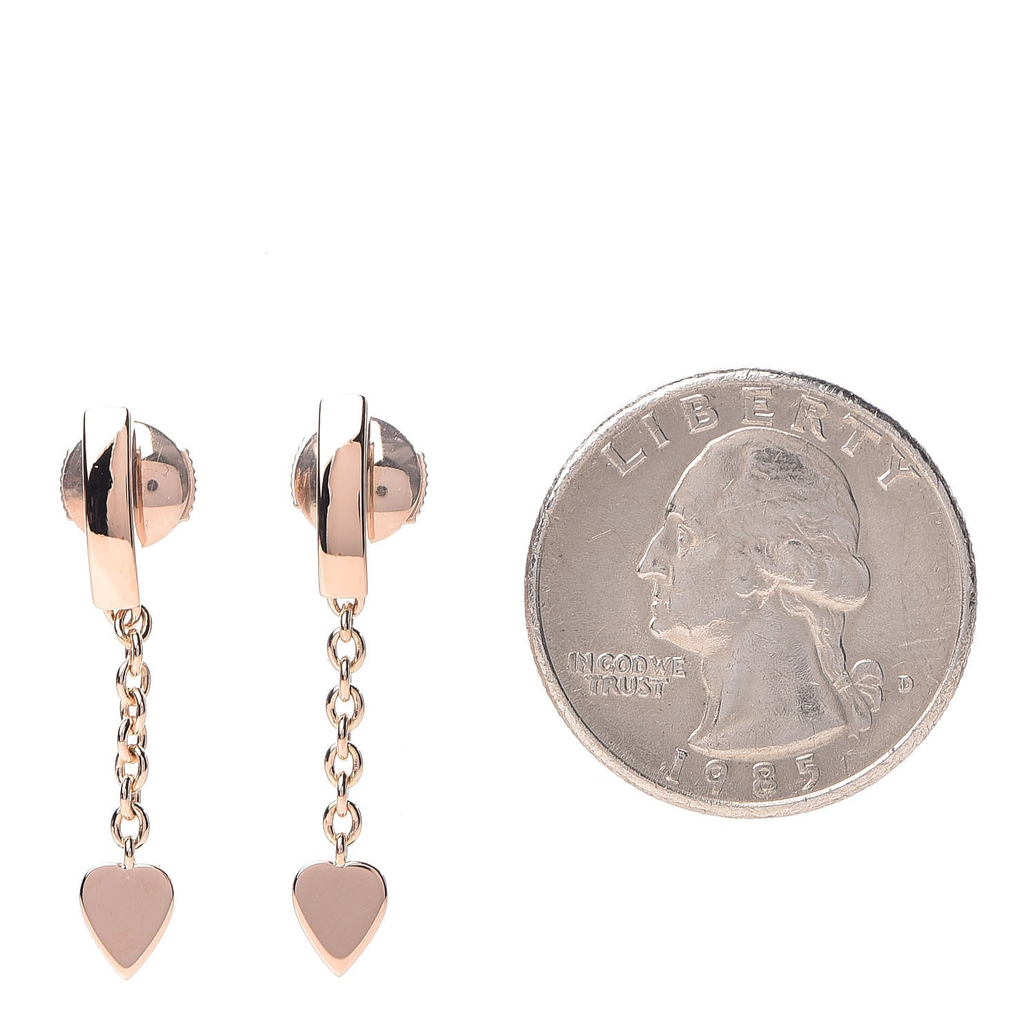 Cartier 18K Pink Gold Mon Amour Heart Drop Earrings 2 of 6