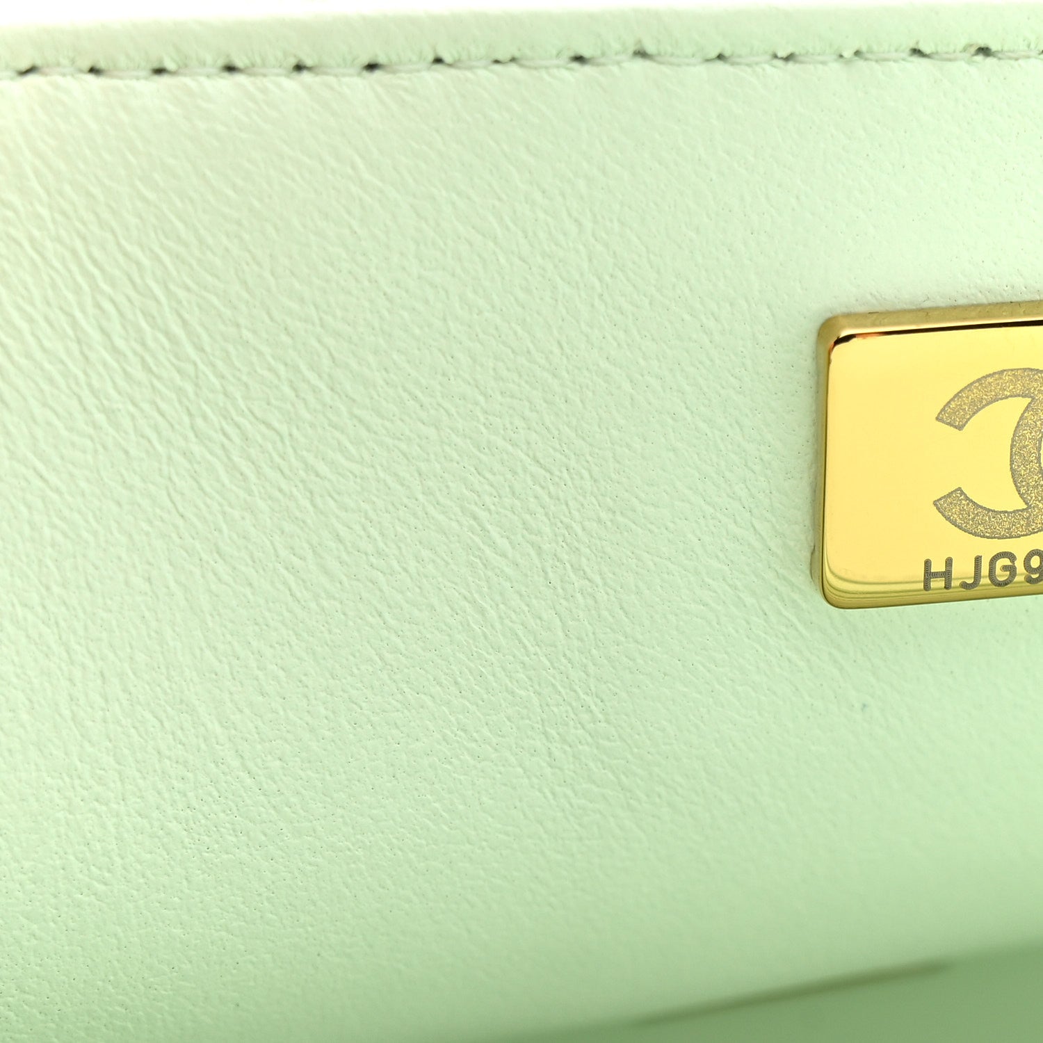 Chanel Lambskin Quilted Mini Rectangular Flap Light Green 7 of 10