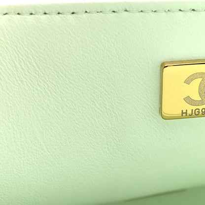 Chanel Lambskin Quilted Mini Rectangular Flap Light Green 7 of 10