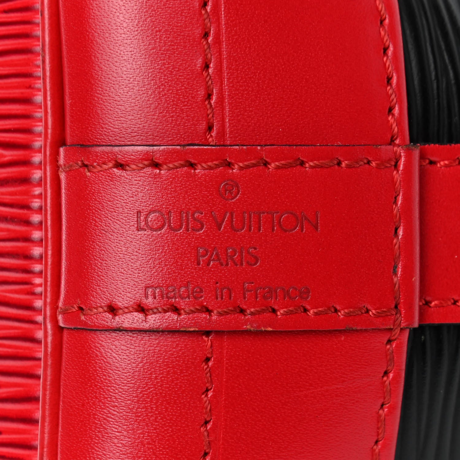 Louis Vuitton Epi Bi-Color Noe Castillan Red Black 6 of 15