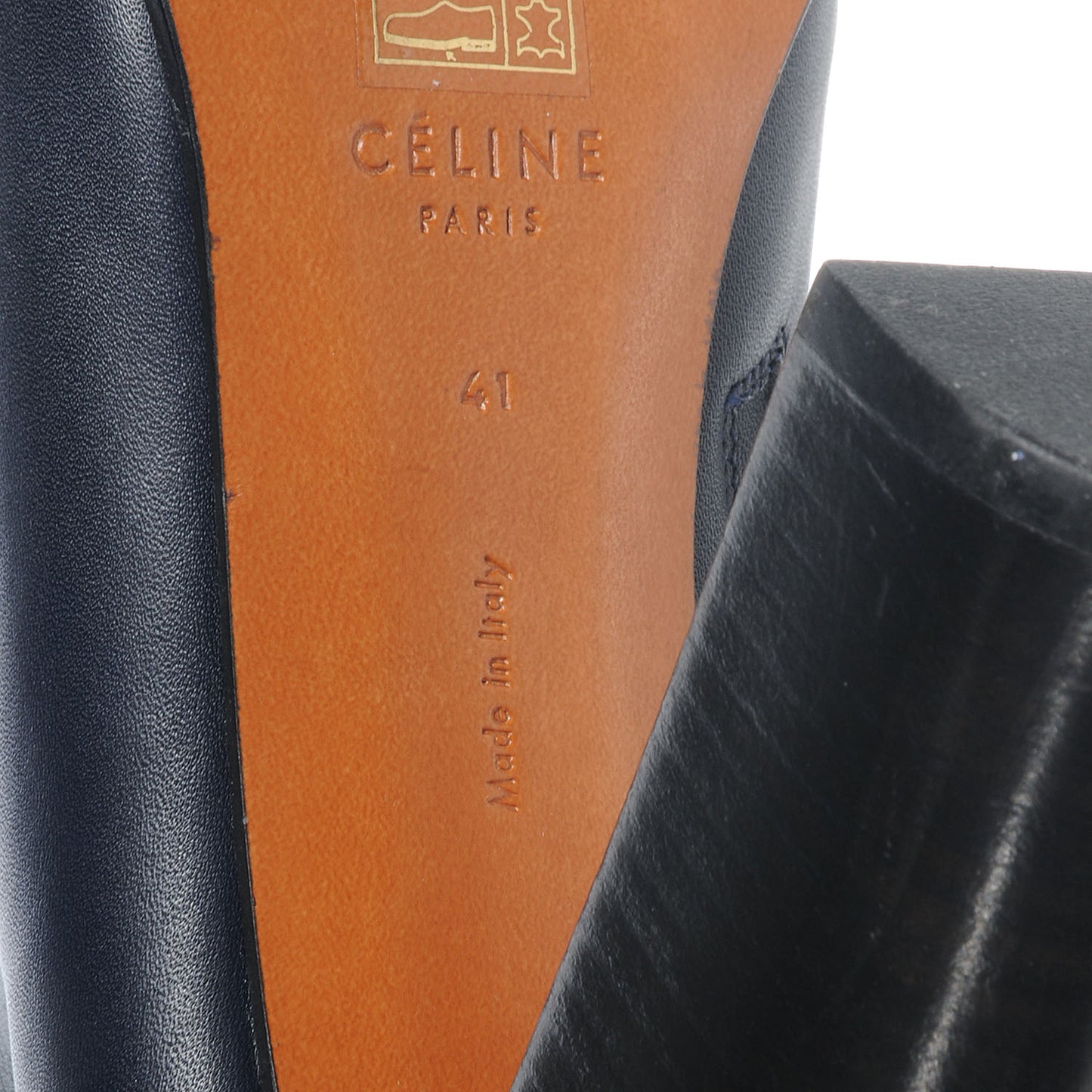 Calfskin Over The Knee 70 Boots Navy Blue 41