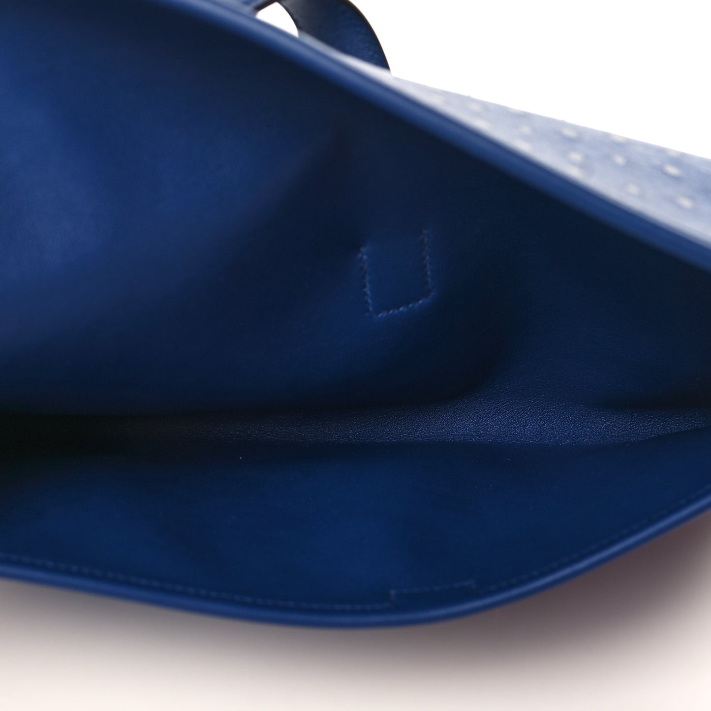 Ostrich Swift Jige Elan 29 Clutch Bleu Saphir