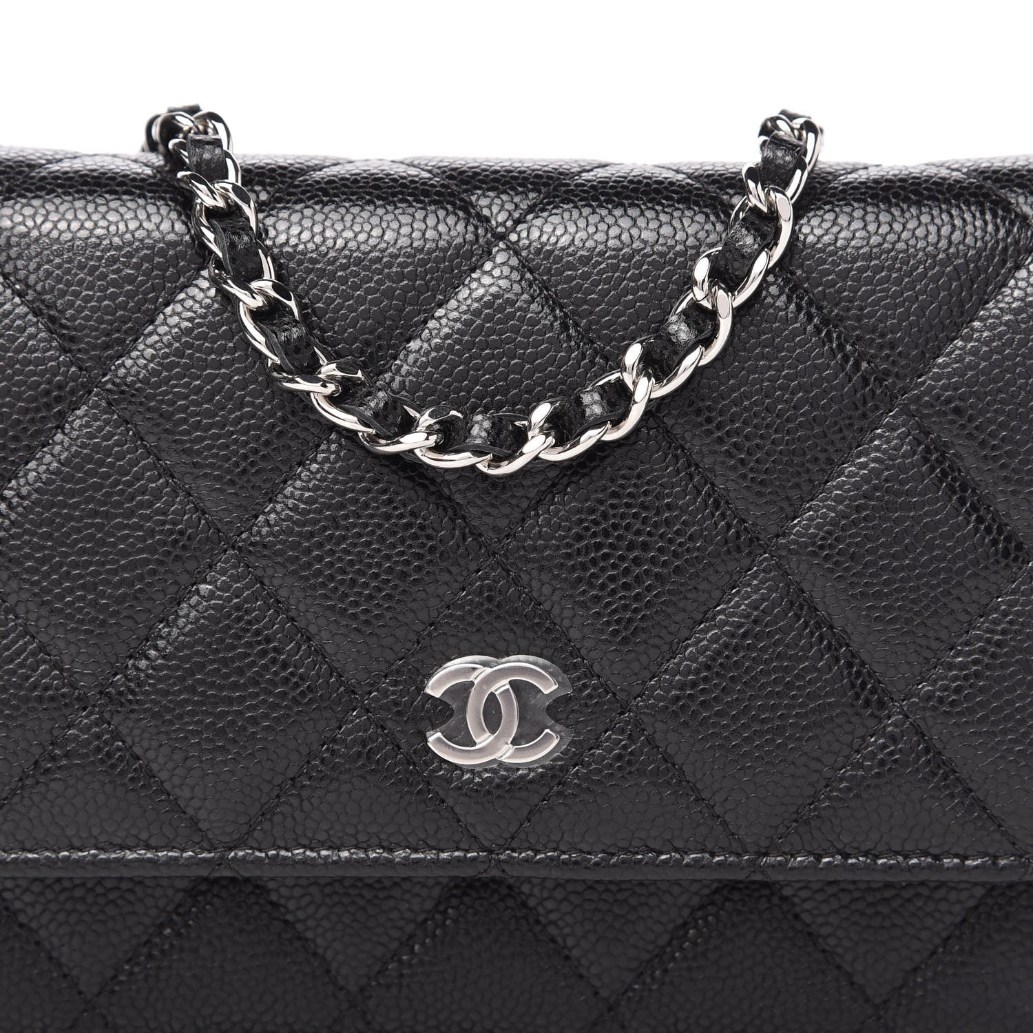 Chanel Caviar Quilted Mini Wallet On Chain WOC Black 10 of 11