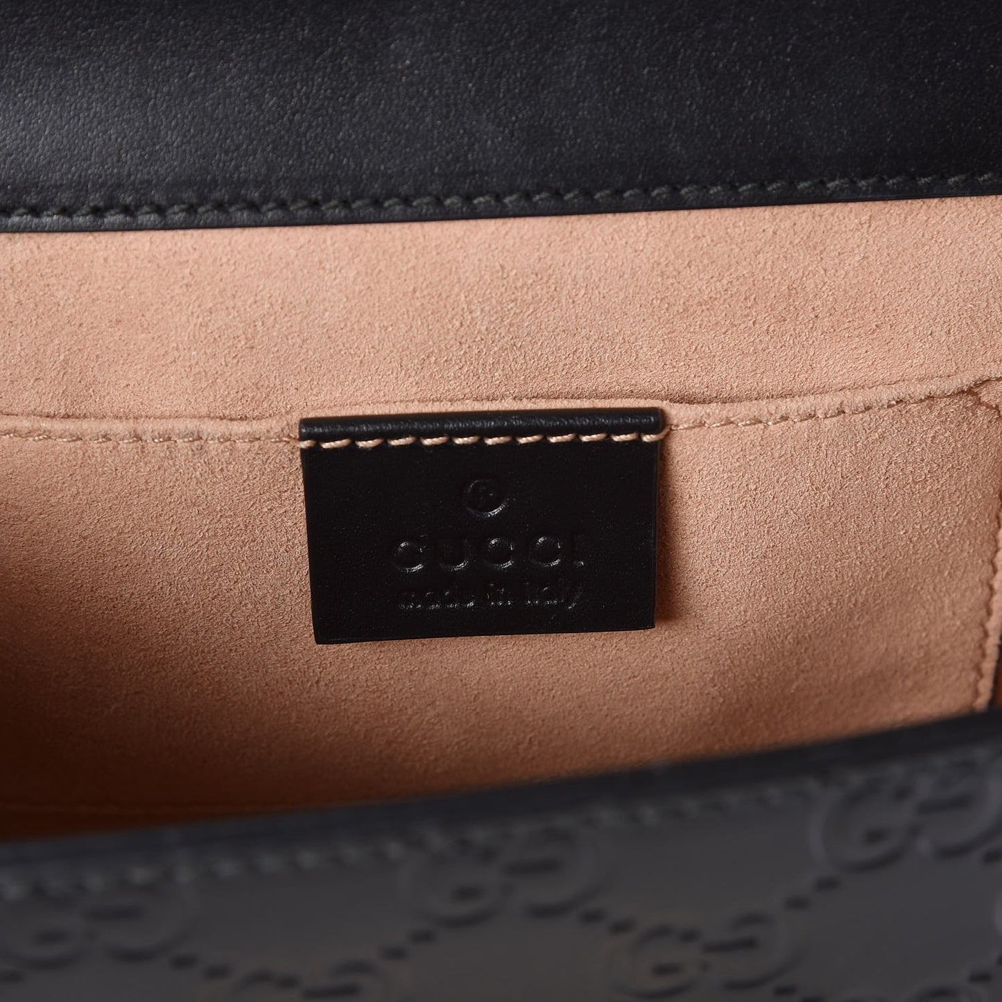 Guccissima Small Padlock Shoulder Bag Black