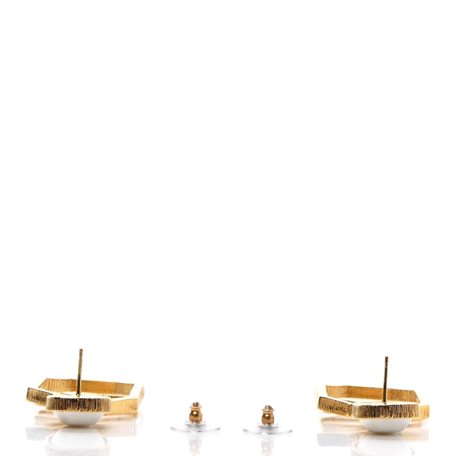 Chanel Metal Pearl CC Drop Earrings Gold 3 of 5