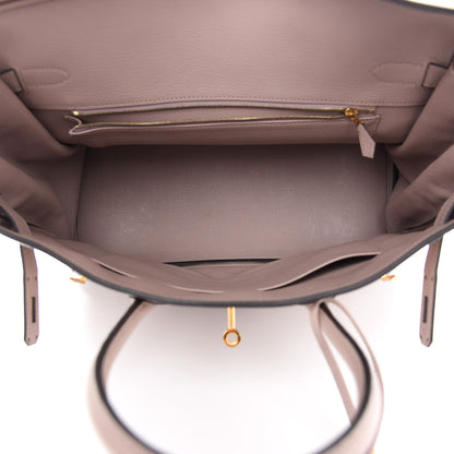 Hermes Taurillon Clemence Birkin 35 Glycine 5 of 10