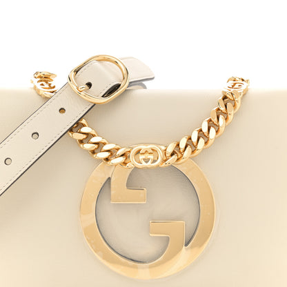 Gucci Roxy Calfskin Blondie Chain Shoulder Flap Bag Mystic White 8 of 11