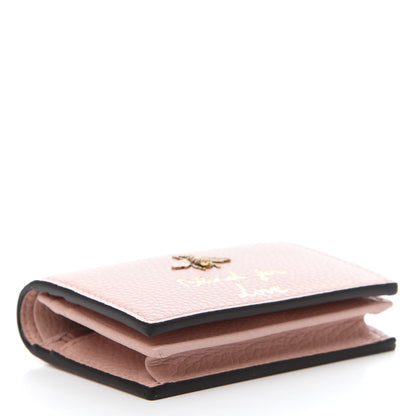 Gucci Cellarius Calfskin Blind for Love Animalier Card Case Perfect Pink 4 of 7