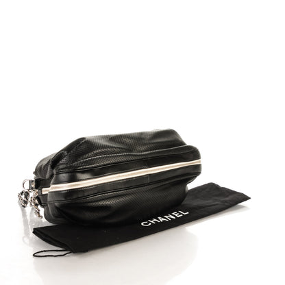 Chanel Lambskin Perforated Baseball Spirit Ligne Bag Black 4 of 9