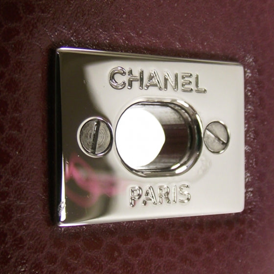 Chanel Caviar JUMBO Classic Flap Dark Red 9 of 10