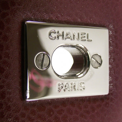 Chanel Caviar JUMBO Classic Flap Dark Red 9 of 10