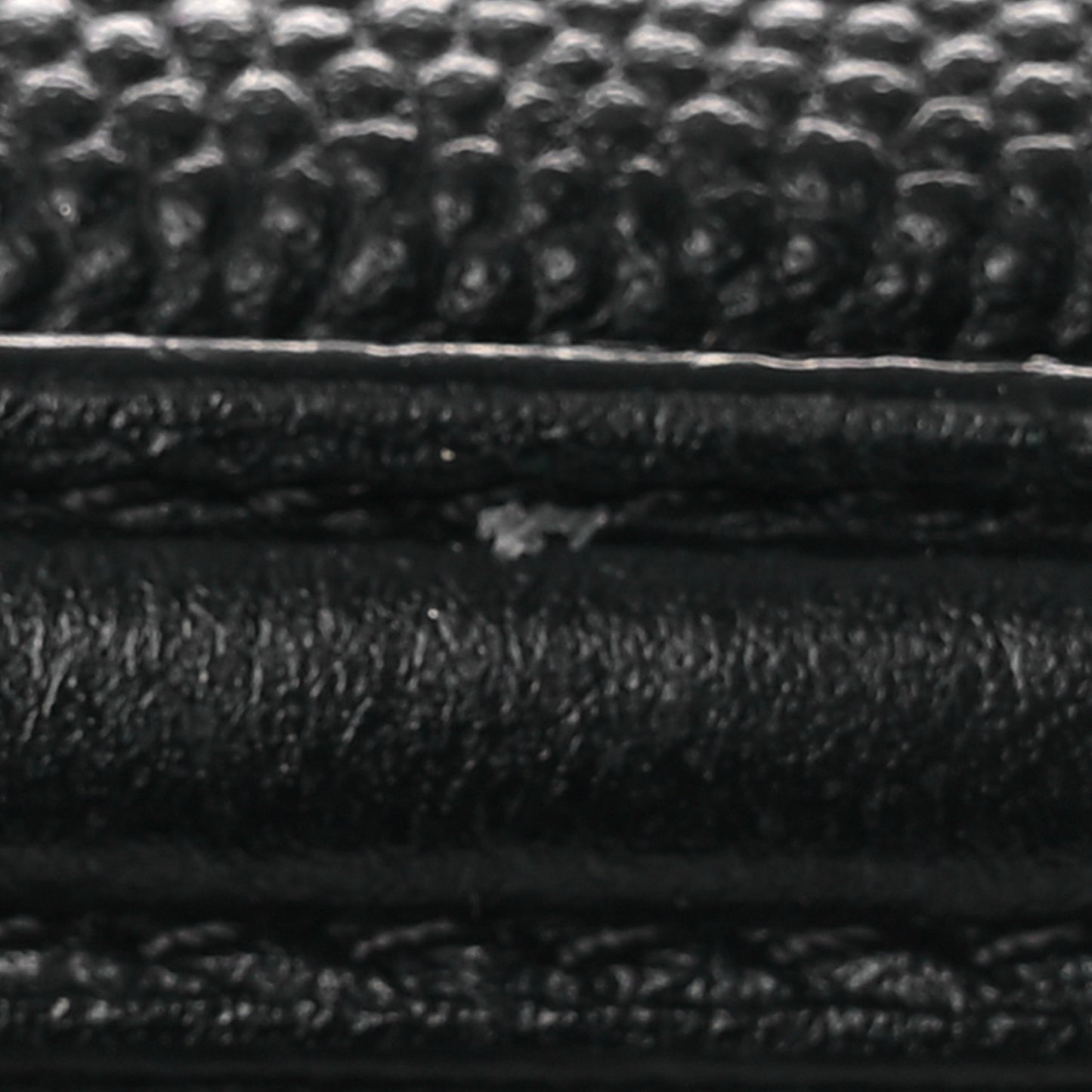 Caviar Quilted CC Filigree Vanity Clutch With Chain Black