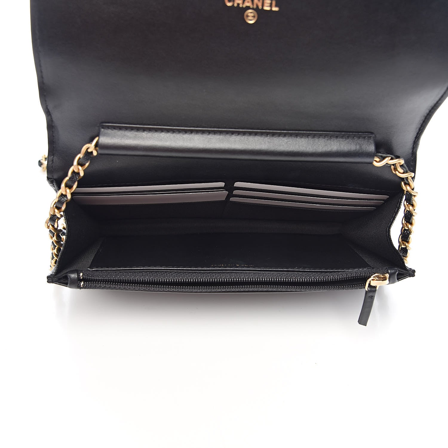 Chanel Caviar Quilted Boy Wallet On Chain WOC Black 5 of 12
