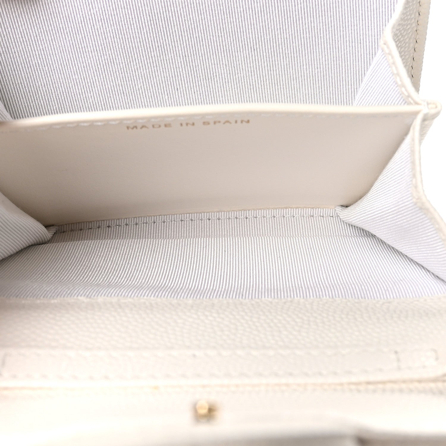 Chanel Caviar Quilted Flap Card Holder On Chain White 6 of 12