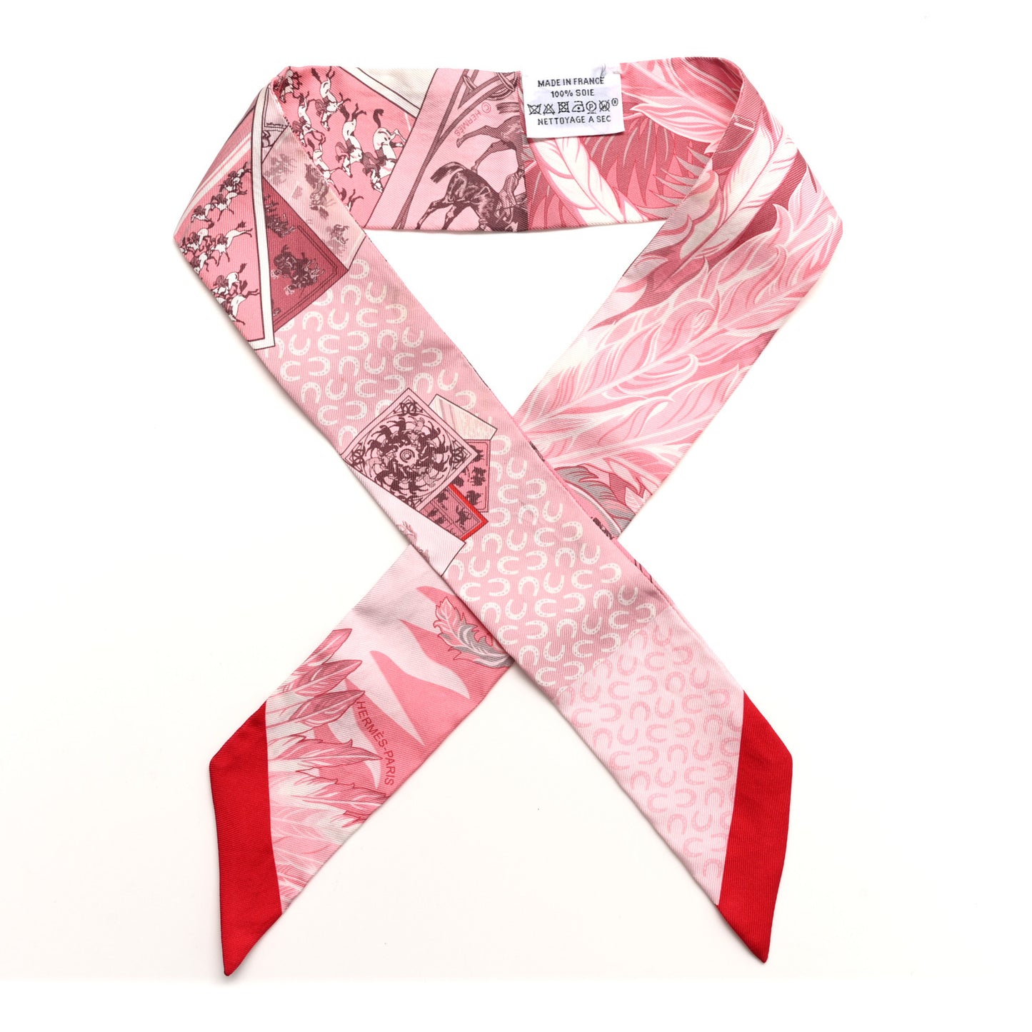 Silk Cheval Phoenix Twilly Grenadine Rose Gris