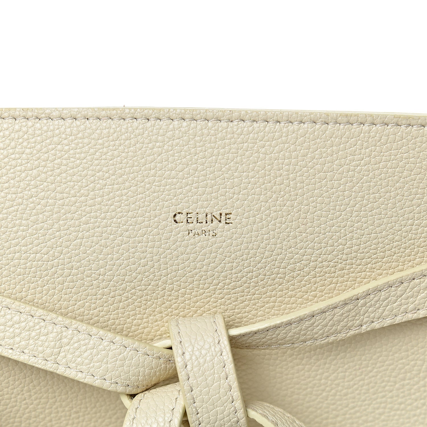 Celine Soft Grained Calfskin Small Belt Cabas Phantom Vanilla 5 of 17