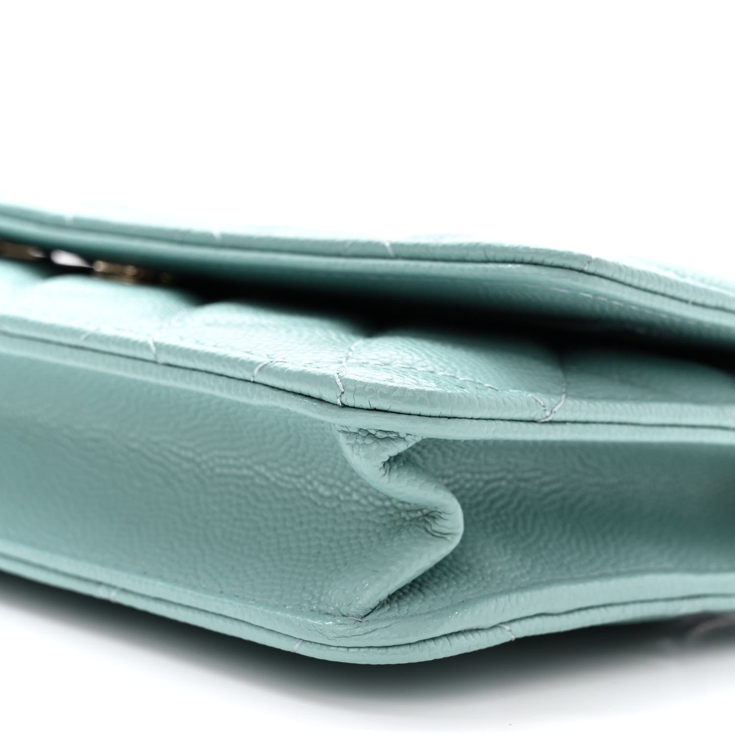 Chanel Caviar Quilted Wallet On Chain WOC Light Blue 10 of 11
