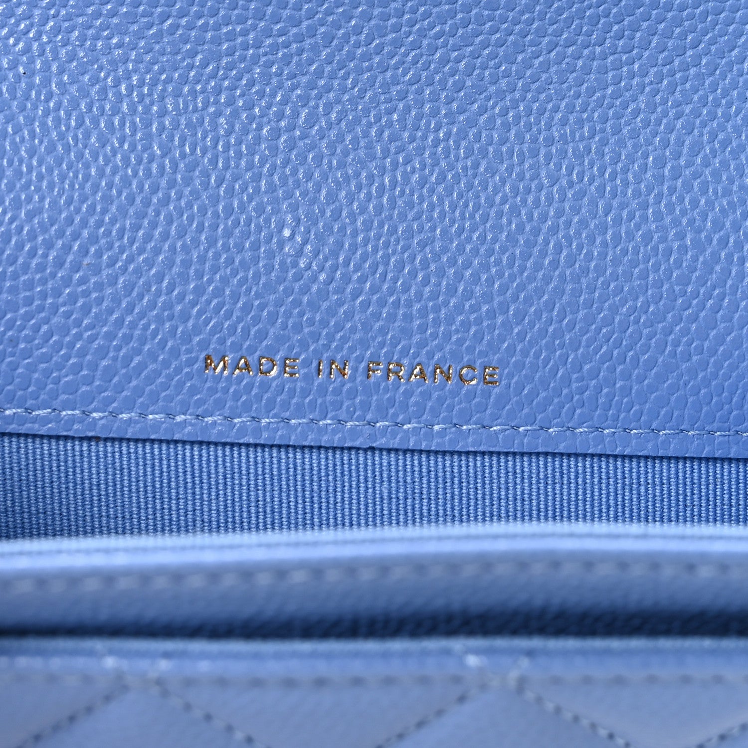 Chanel Caviar Quilted Flap Card Holder Wallet Blue 7 of 9