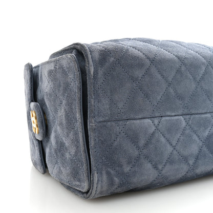 Chanel Suede Quilted Small Chanel 25 Handbag Blue 9 of 11