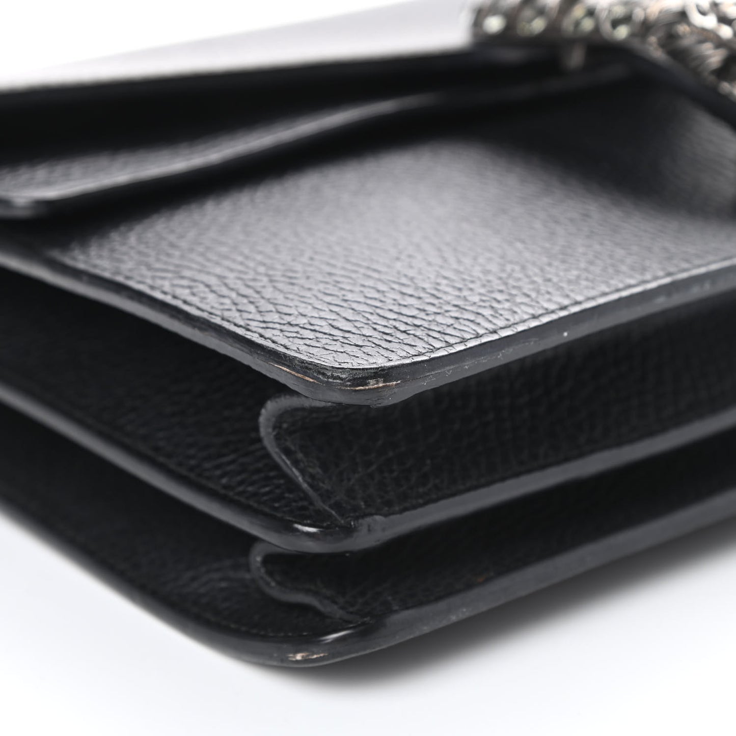 Pebbled Calfskin Small Dionysus Shoulder Bag Black