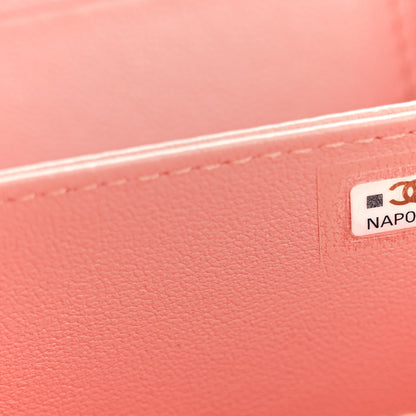 Chanel Lambskin Quilted Top Handle Mini Vanity Case Pink 7 of 12