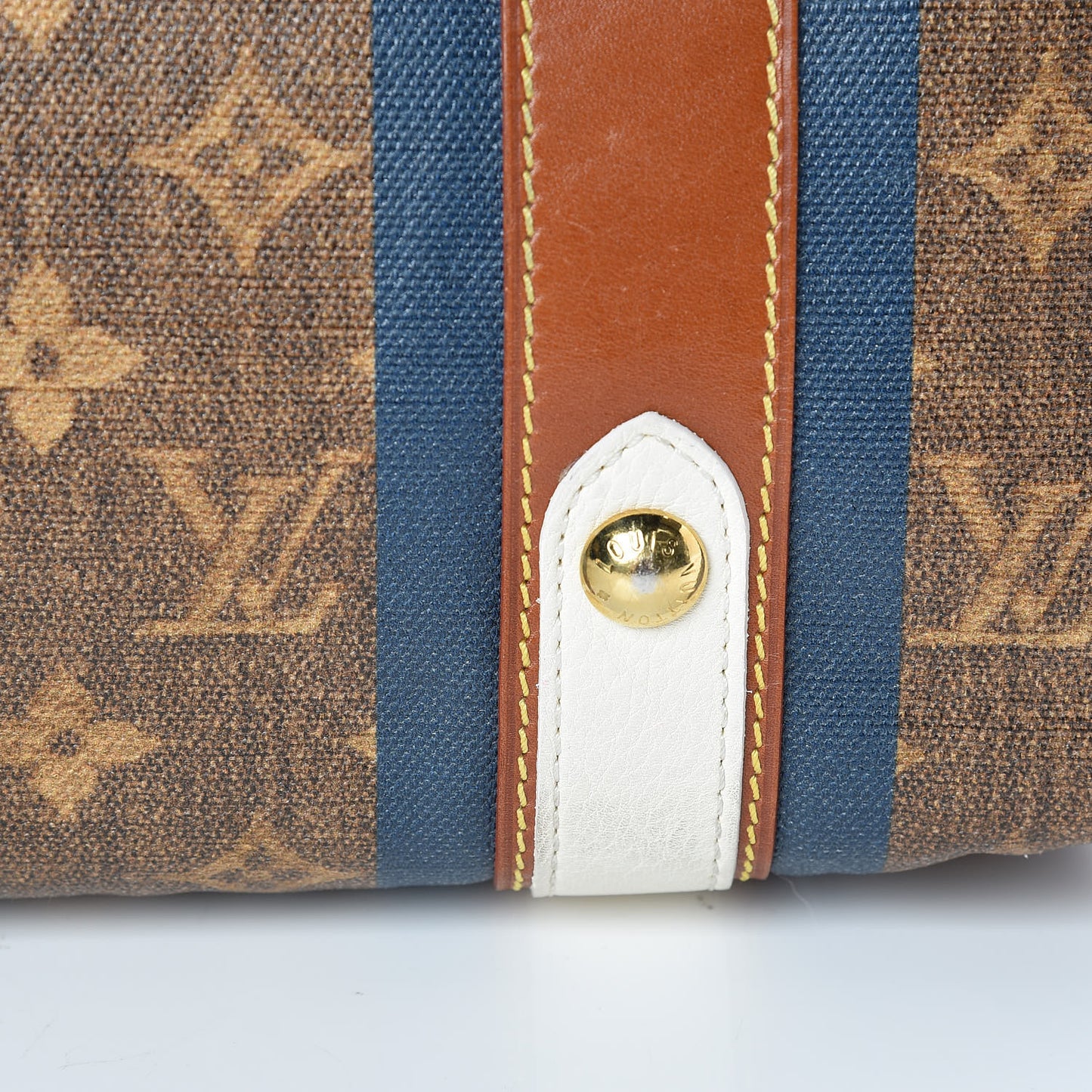 Monogram Rayures Tisse Sac GM Blue