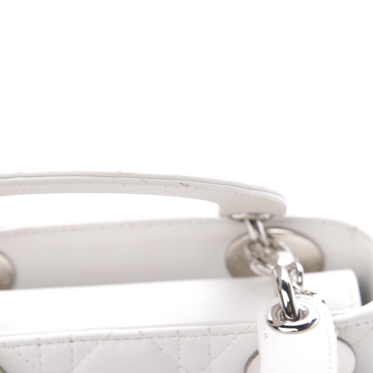 Christian Dior Lambskin Cannage Mini Lady Dior White 13 of 13