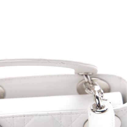 Christian Dior Lambskin Cannage Mini Lady Dior White 13 of 13