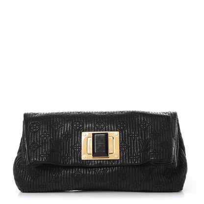 Louis Vuitton Calfskin Quilted Monogram Altair Clutch Black 1 of 8