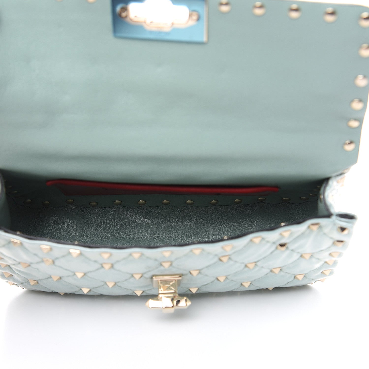 Valentino Garavani Patent Small Rockstud Spike Shoulder Bag Nube 5 of 9