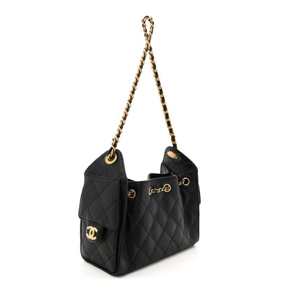 Chanel Caviar Quilted Mini Chanel 25 Handbag Black 3 of 11