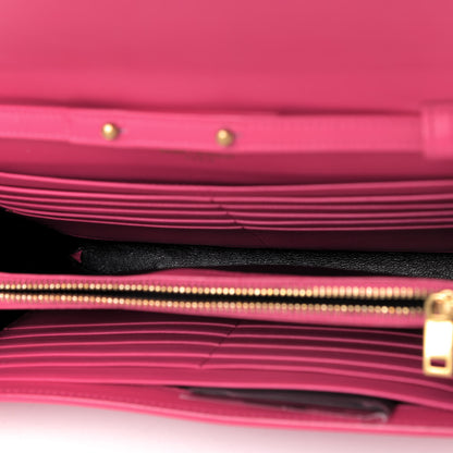 Saint Laurent Patent Calfskin Monogram Kate Wallet On Chain Fresh Fuxia 4 of 4