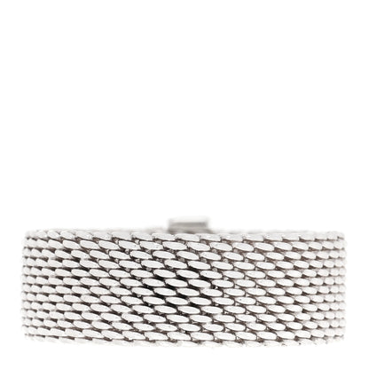 Tiffany Sterling Silver Diamond Somerset Mesh Ring 50 5.5 3 of 4