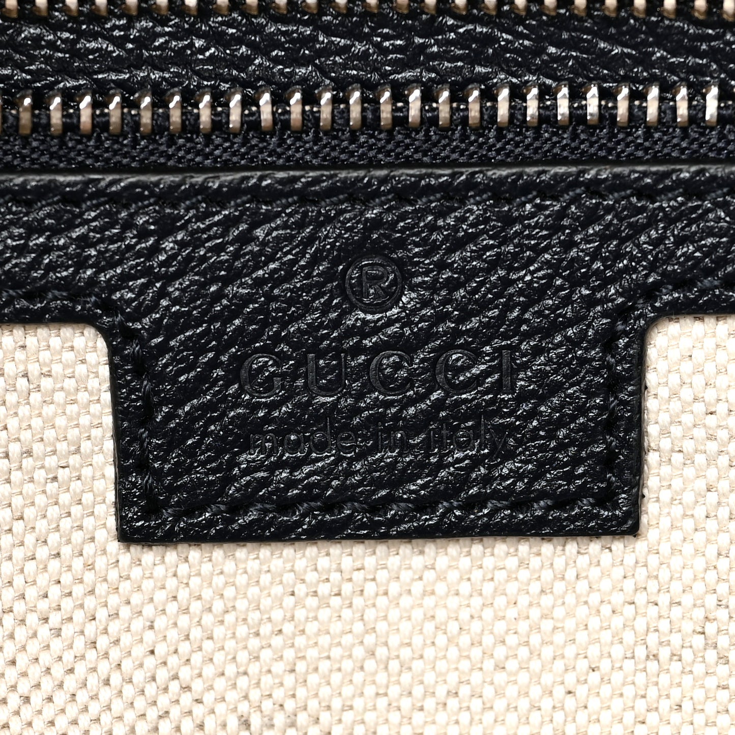GG Supreme Monogram Textured Calfskin Web Large Attache Shoulder Bag Beige Blue