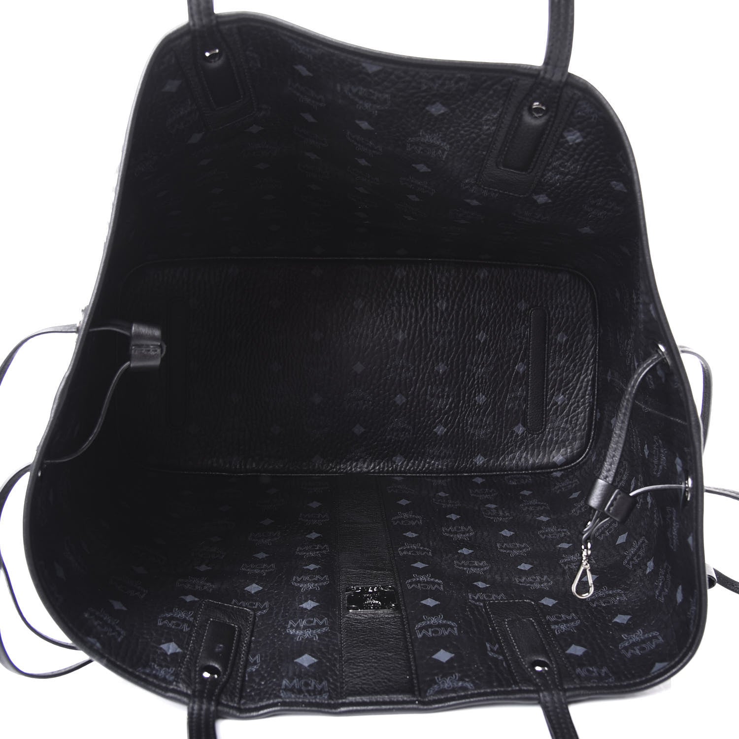 MCM Visetos Large Liz Reversible Shopper Tote Black 11 of 19